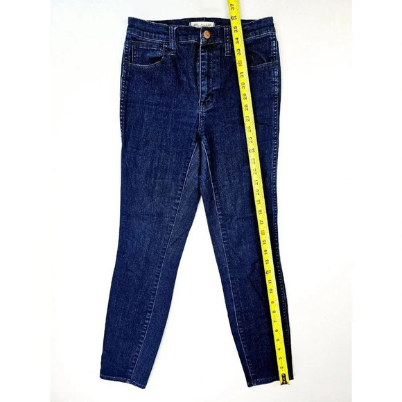 Madewell Size 26X28 Women's 10" High Rise Skinny Skinny Blue Denim Logo Jeans - Picture 11 of 11